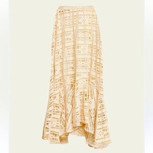 NWT PatBo Crochet Beach Maxi Skirt Bone XL